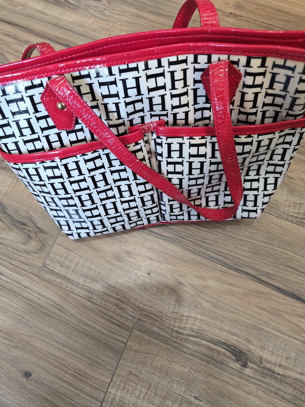 Harrods Art Deco Monogram "H" Coated Canvas Tote Bag
